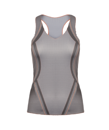 196050-025 | PLEATED V-NECK TANK | ASPHALT la chaussure