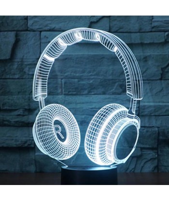 3D Lamp Headset Music Economisez 