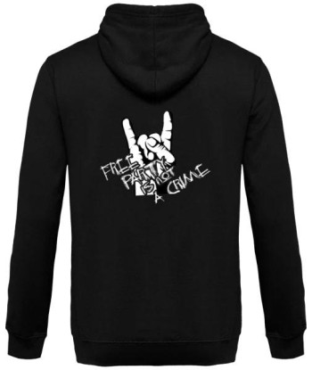 Free party is not a crime - Back Design - Unisex Hoodie Vous souhaitez 