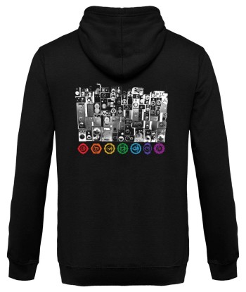 Chakras Soundsystem - Back Design - Unisex Hoodie rembourrage situé sous