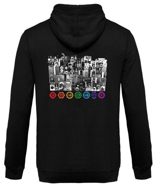 Chakras Soundsystem - Back Design - Unisex Hoodie rembourrage situé sous