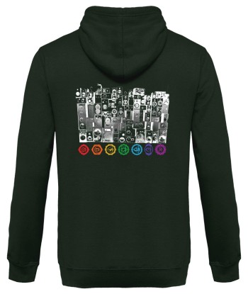 Chakras Soundsystem - Back Design - Unisex Hoodie rembourrage situé sous