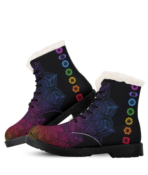 Fur-Lined Boots Chakras basket pas cher