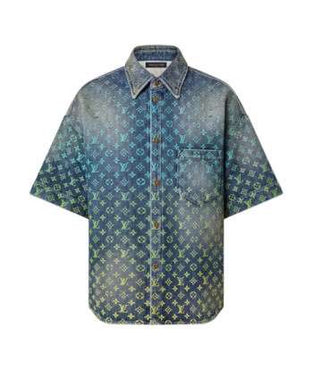 Chemise en jean à manches courtes avec monogramme arc-en-ciel LV 2 - 3 jours ouvrés.