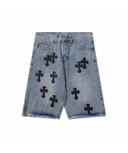 CHROME HEARTS short en jean  court à prix réduit toute l'année