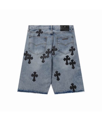 CHROME HEARTS short en jean  court à prix réduit toute l'année