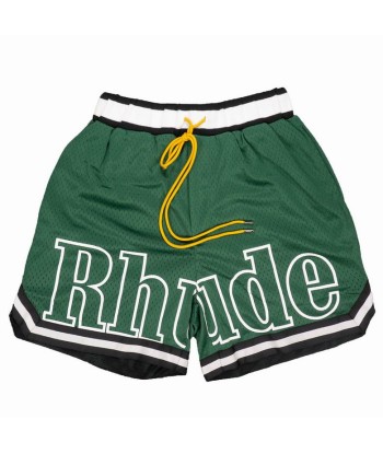 Rhude short avec logo du terrain d'Europe débarque