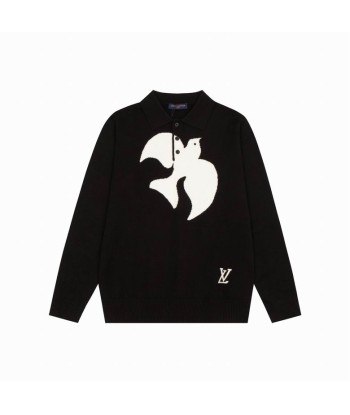 Louis-Vuitton Sweat-shirt à coller imprimé LV l'évolution des habitudes 