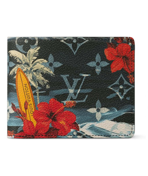 Louis Vuitton Portefeuille Slender Monogram Surfin' noir destockage