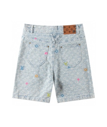 Louis-Vuitton short en jean le des métaux précieux