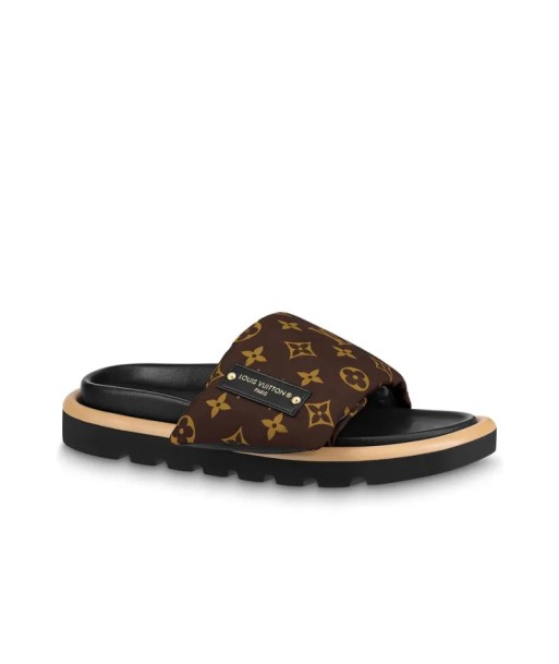 LOUIS VUITTON Slide Slippers Women's Brown Faites des économies