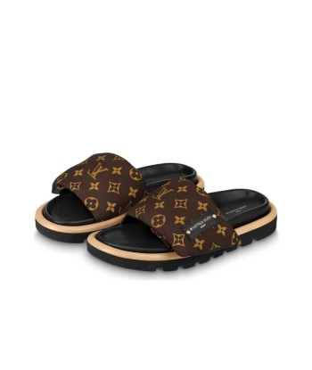 LOUIS VUITTON Slide Slippers Women's Brown Faites des économies